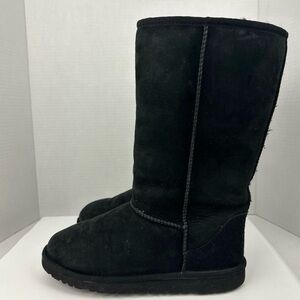 UGG Big Girls Classic Tall Black Boots Size 5